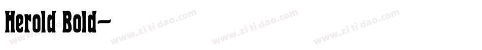 Herold Bold字体转换